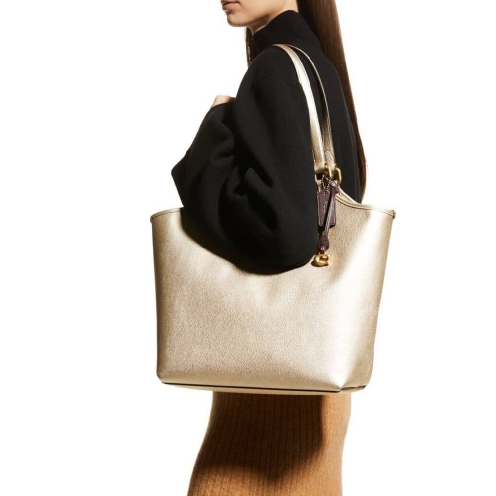 Rare Coach 1941 Everyday Metallic Leather Tote Bag